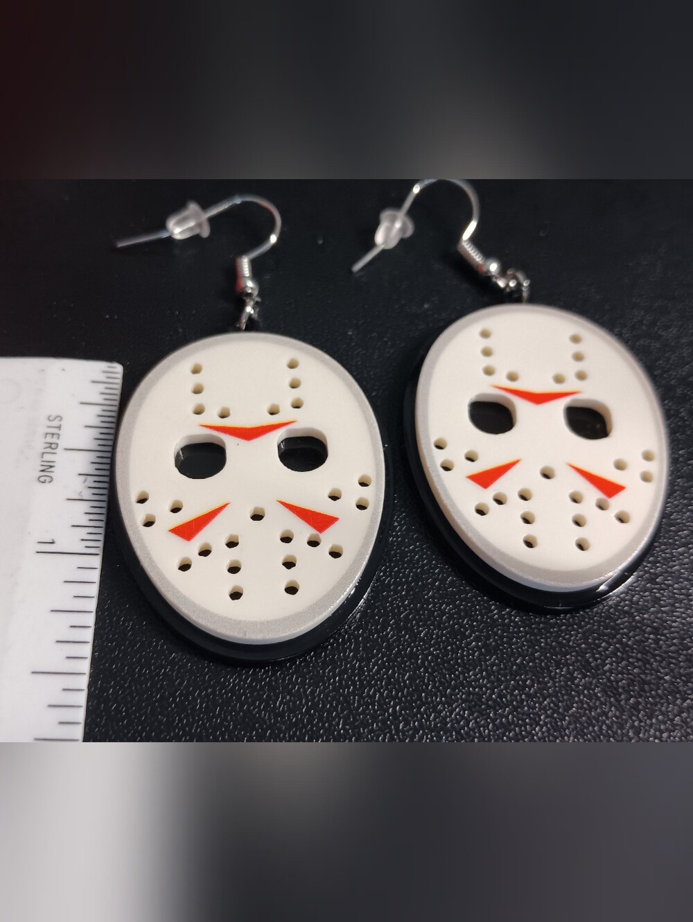 Fri The 13th Mask Earrings (NWT)